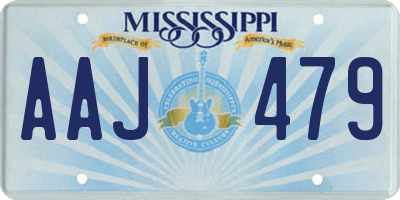MS license plate AAJ479