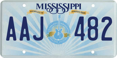 MS license plate AAJ482