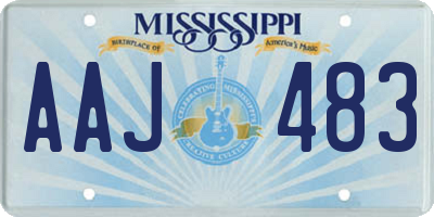 MS license plate AAJ483
