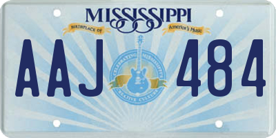 MS license plate AAJ484