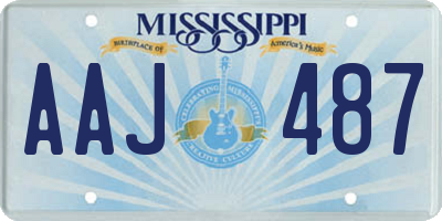MS license plate AAJ487