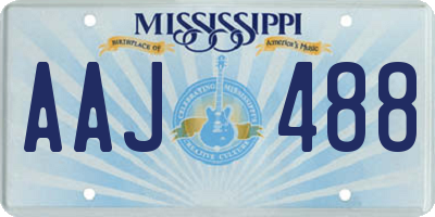MS license plate AAJ488