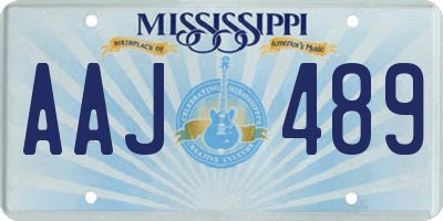 MS license plate AAJ489