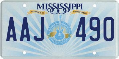 MS license plate AAJ490