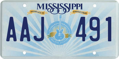 MS license plate AAJ491