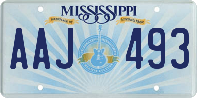 MS license plate AAJ493