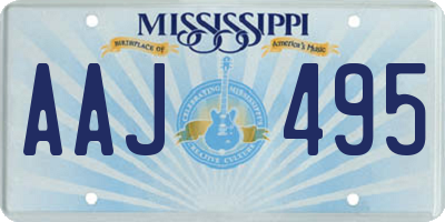 MS license plate AAJ495