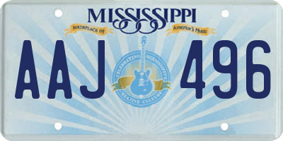 MS license plate AAJ496
