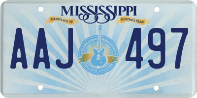 MS license plate AAJ497