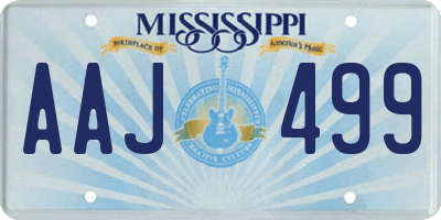 MS license plate AAJ499