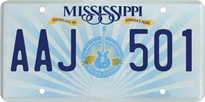 MS license plate AAJ501