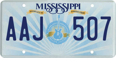 MS license plate AAJ507