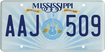 MS license plate AAJ509