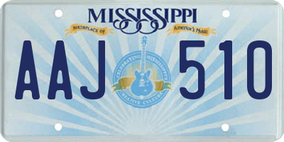 MS license plate AAJ510
