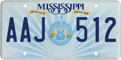 MS license plate AAJ512