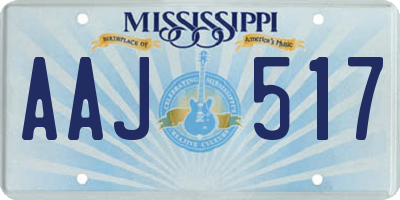 MS license plate AAJ517