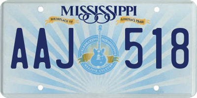 MS license plate AAJ518