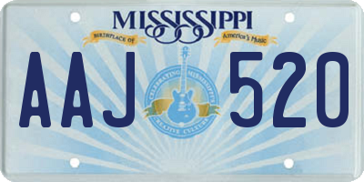 MS license plate AAJ520