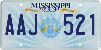MS license plate AAJ521