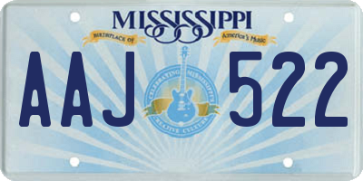 MS license plate AAJ522