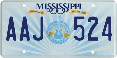 MS license plate AAJ524