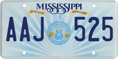 MS license plate AAJ525