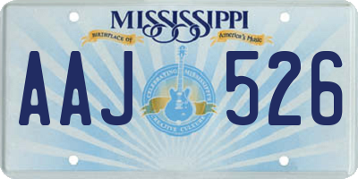 MS license plate AAJ526
