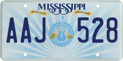 MS license plate AAJ528