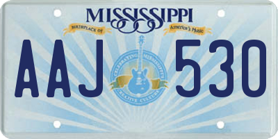 MS license plate AAJ530