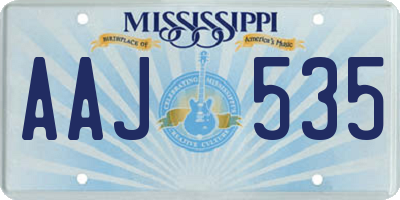 MS license plate AAJ535