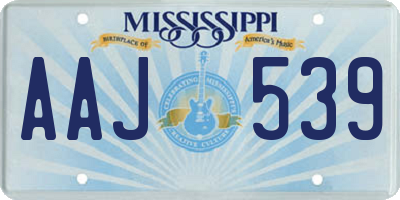 MS license plate AAJ539