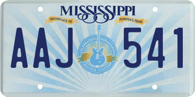 MS license plate AAJ541