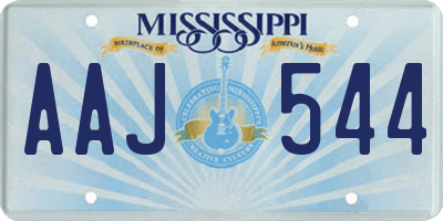 MS license plate AAJ544