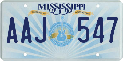 MS license plate AAJ547