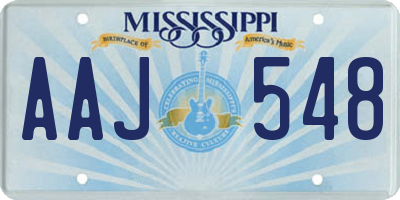 MS license plate AAJ548