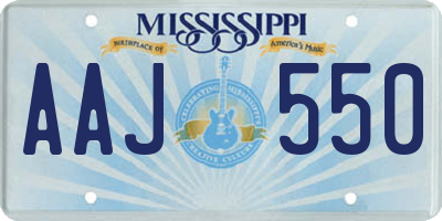 MS license plate AAJ550