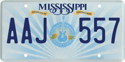 MS license plate AAJ557