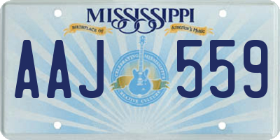MS license plate AAJ559