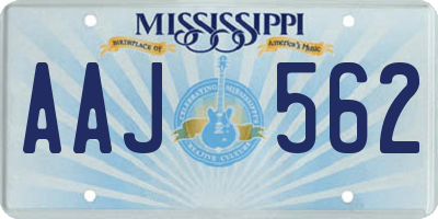 MS license plate AAJ562