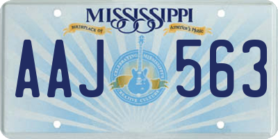 MS license plate AAJ563