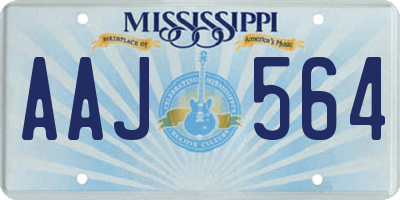 MS license plate AAJ564