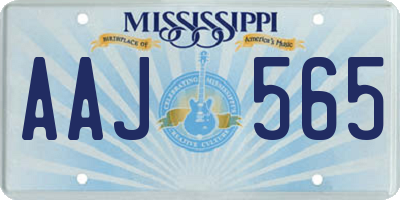 MS license plate AAJ565