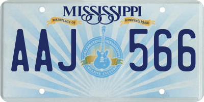 MS license plate AAJ566