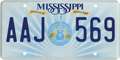 MS license plate AAJ569