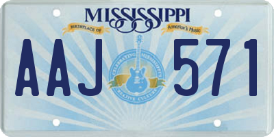 MS license plate AAJ571
