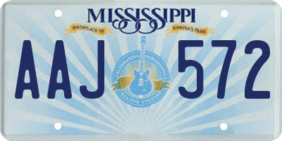 MS license plate AAJ572