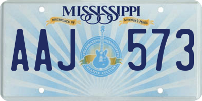 MS license plate AAJ573