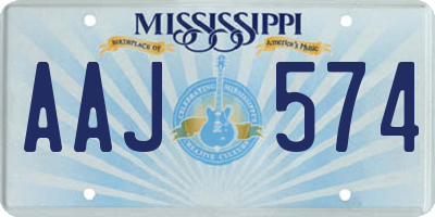 MS license plate AAJ574