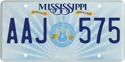MS license plate AAJ575