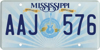 MS license plate AAJ576